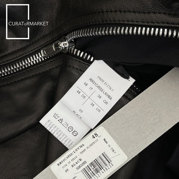 Rick Owens: EU48 GRAIL Runway Sample Leather Tommy Flightsuit SS23 EDFU - Picture 10 of 16